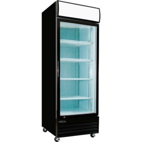 Mvp Group Corporation Kool-It - Refrigerated Merchandiser, 1 Glass Door, 23 Cu. Ft., Black, 81"H x 27"W, 115V KGM-23